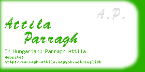 attila parragh business card